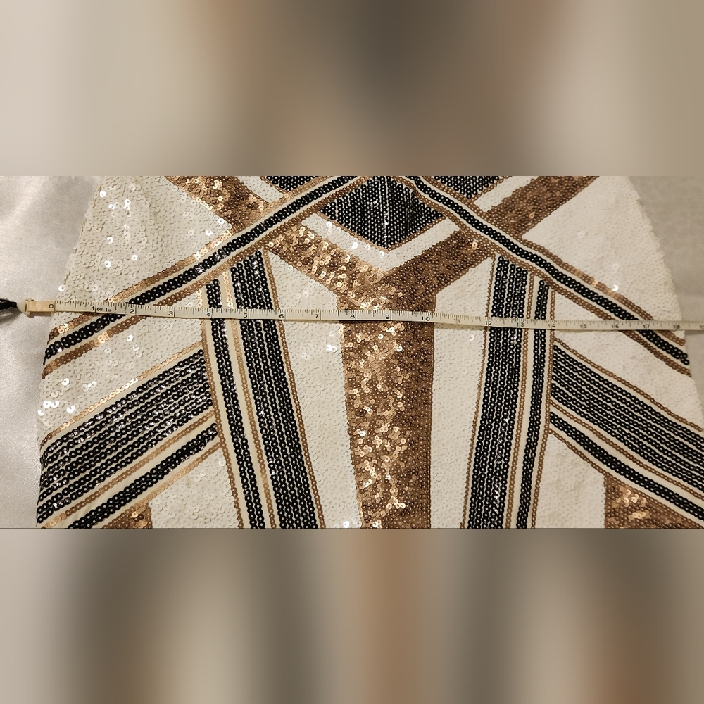 Aztec Sequin Bodycon Mini Dress | Express - Picture 13 of 14